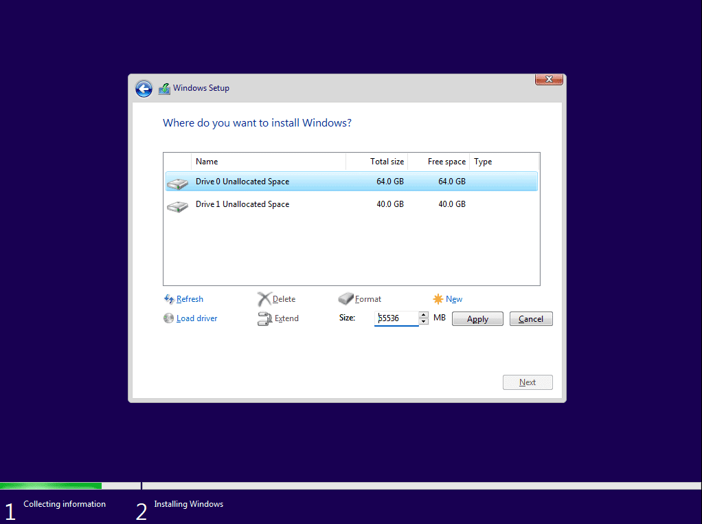 Disk Configure 1