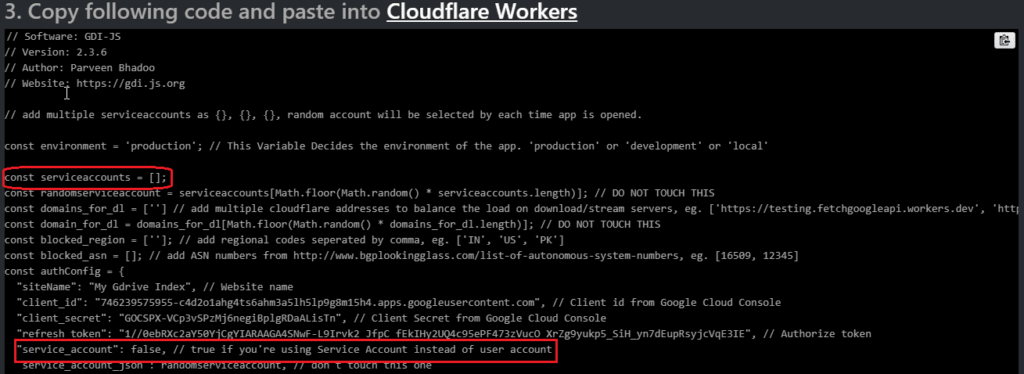 Google drive index code workers 1