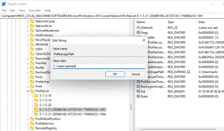 Công cụ user profile wizard chuyển nhanh profle sang tài khoản domain mới 15 Rename profileimagepath