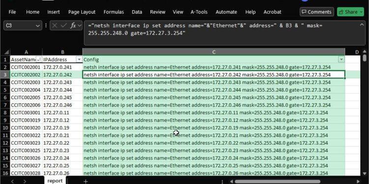 Tự động thay đổi cấu hình IPv4 hàng loạt bằng BatchPatch 7 Tao lenh Netsh